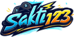 Logo sakti123 bernuansa cokelat